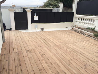 Réalisation d’une terrasse en lame de bois